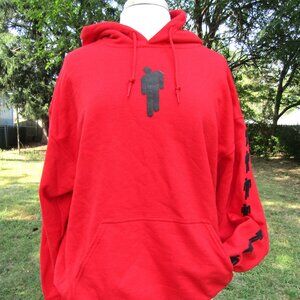 Billie Eilish Hoodie Sweatshirt in Red Size Large